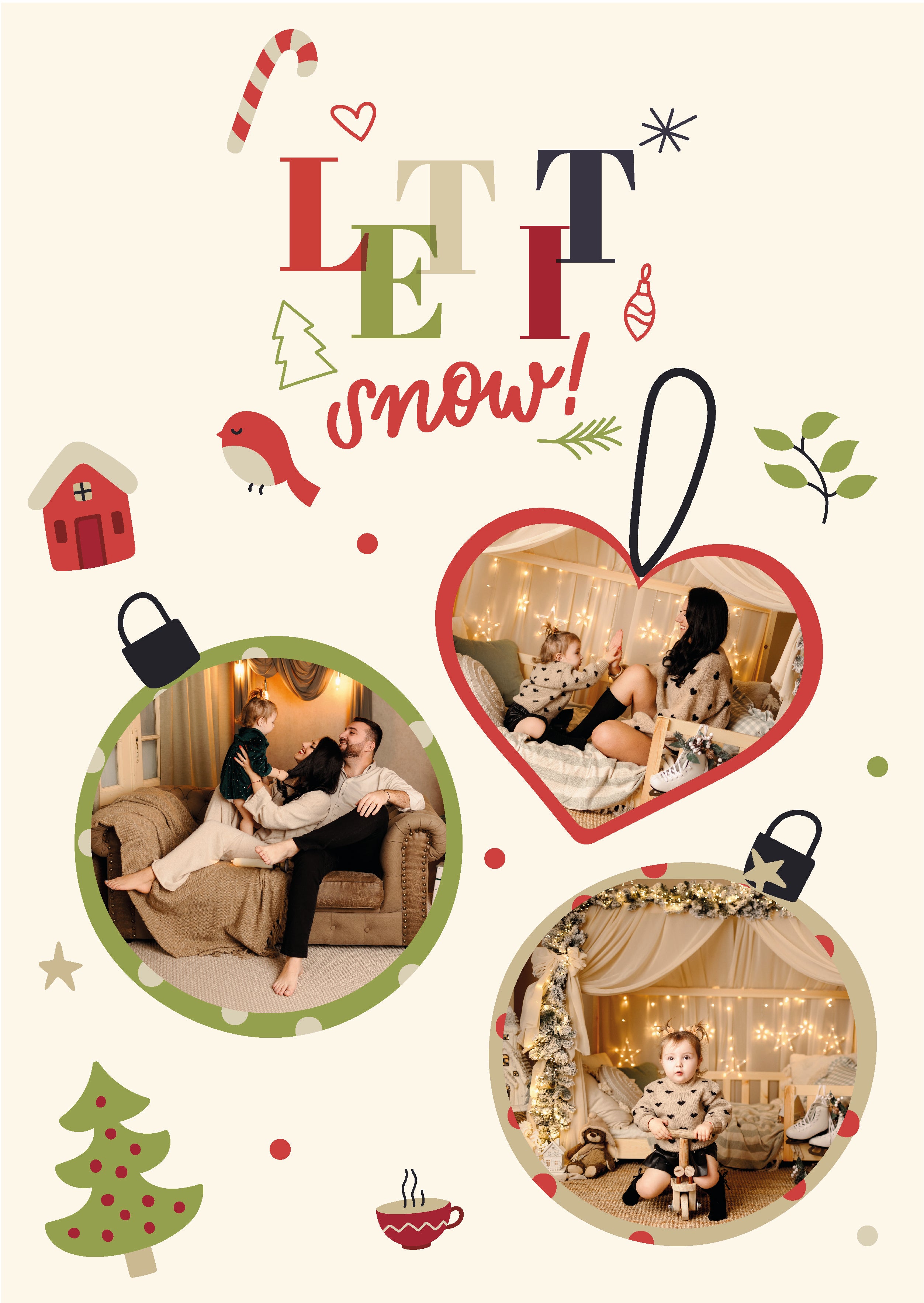 Tablou foto A3 globuri de Craciun 3 poze