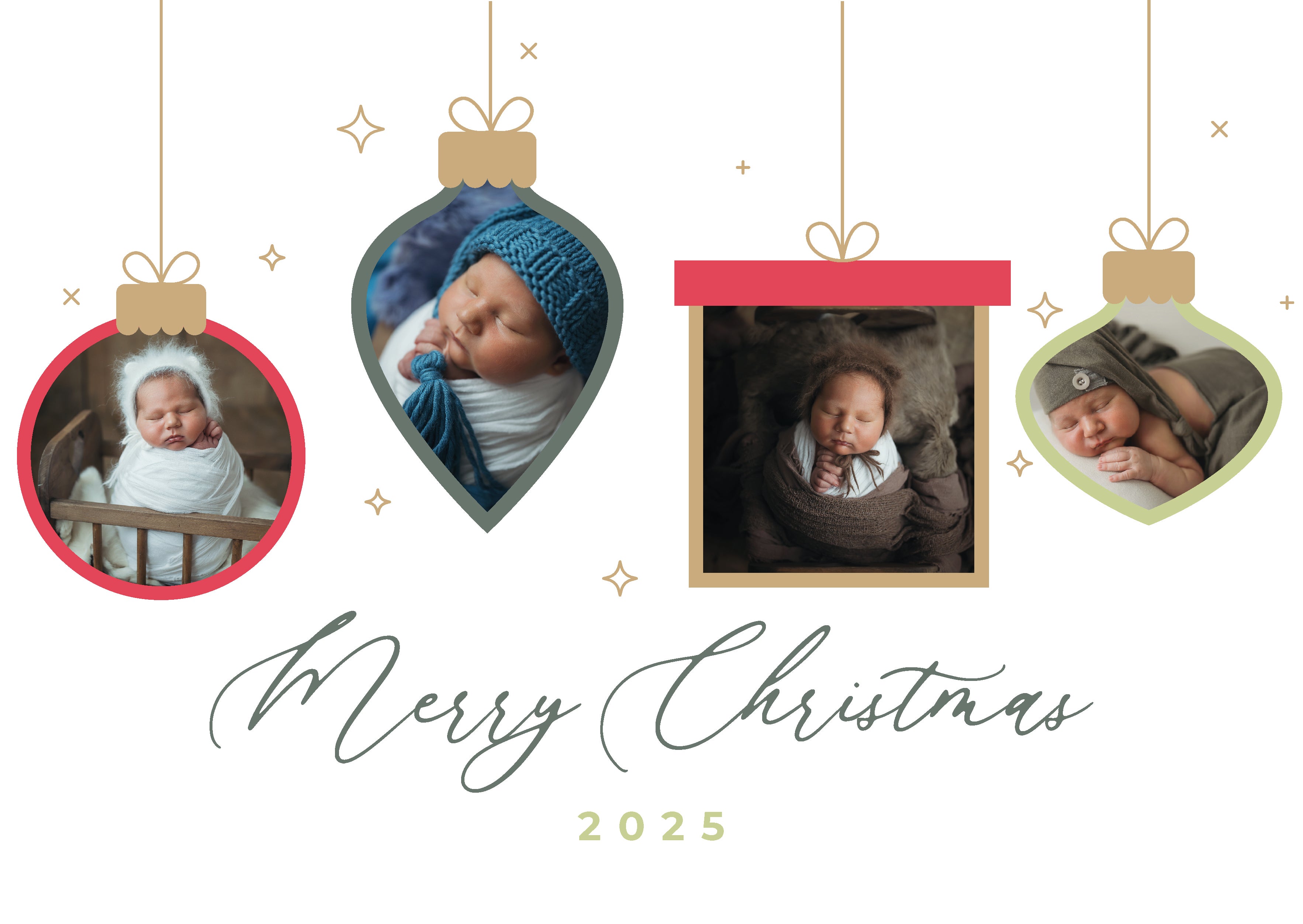 Tablou foto A4 globuri de Craciun 4 poze