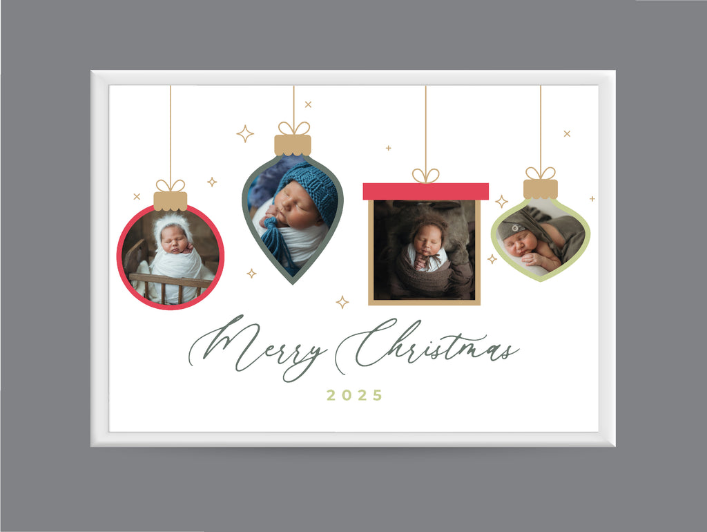 Tablou foto A4 globuri de Craciun 4 poze