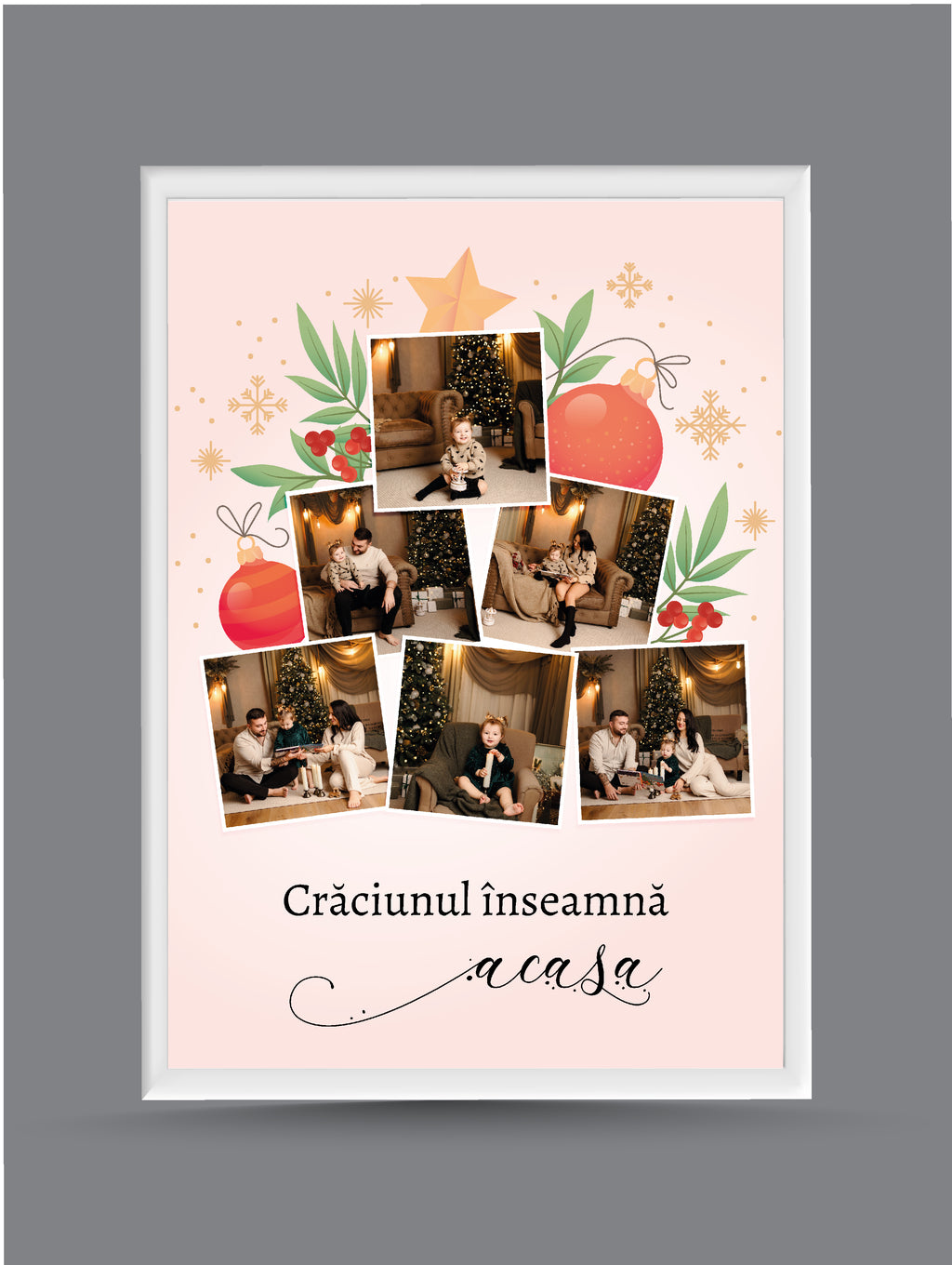 Tablou foto A4 brad de Craciun 6 poze