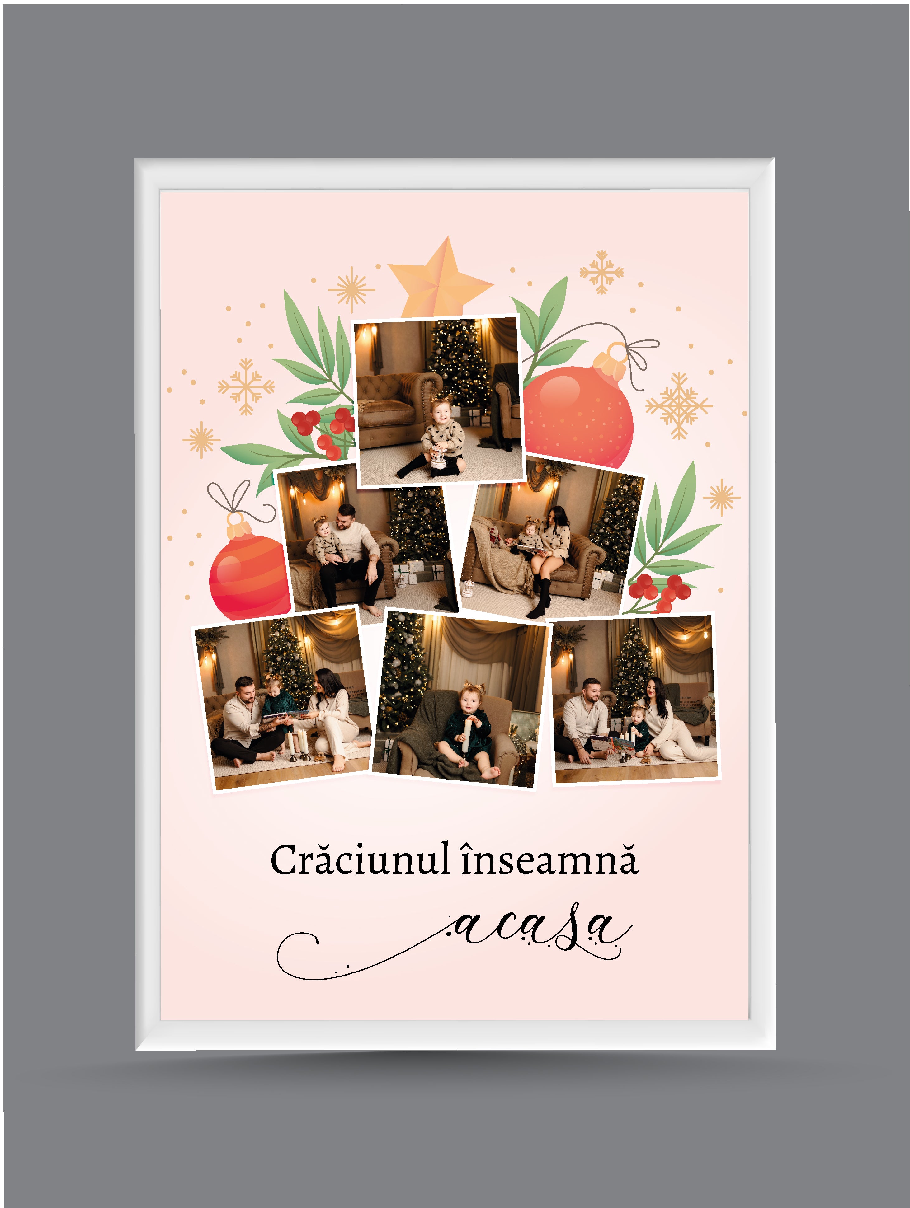 Tablou foto A4 brad de Craciun 6 poze