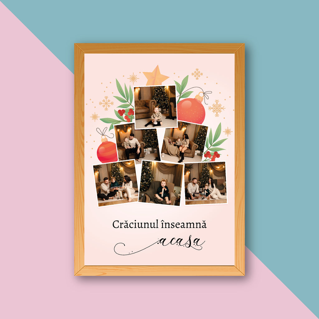 Tablou foto A4 brad de Craciun 6 poze