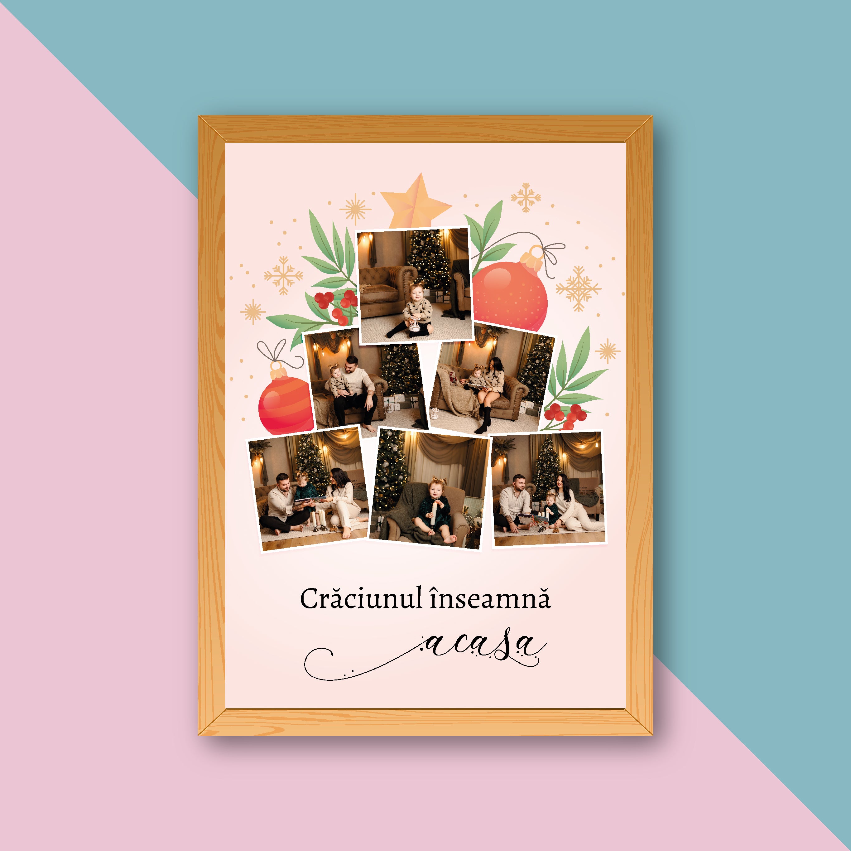 Tablou foto A4 brad de Craciun 6 poze