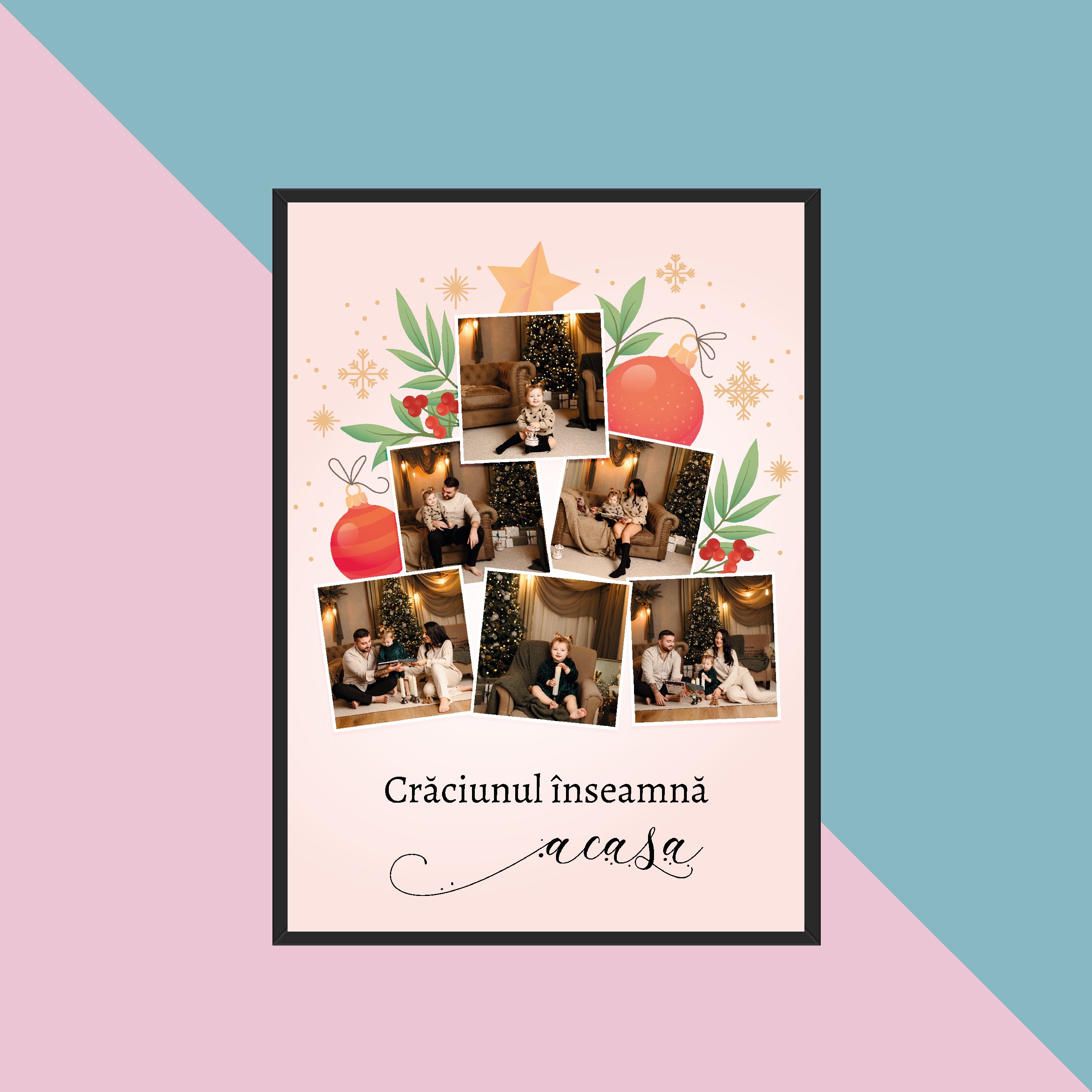 Tablou foto A3 brad de Craciun 6 poze